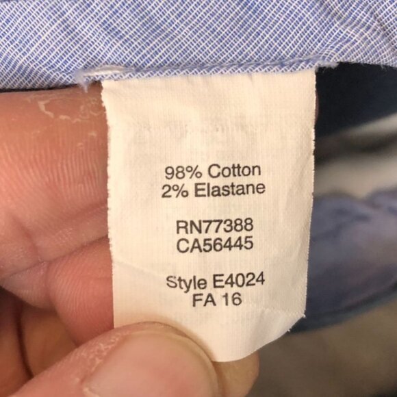 J.Crew Men's Driggs Pants Size 36x32 Flex Chino Classic Straight Flat Front Navy - Picture 9 of 12